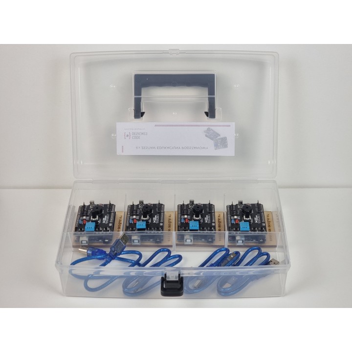 Mała pracownia mikrokontrolerów 4 szt. – wyposaż klasę z Code Designer