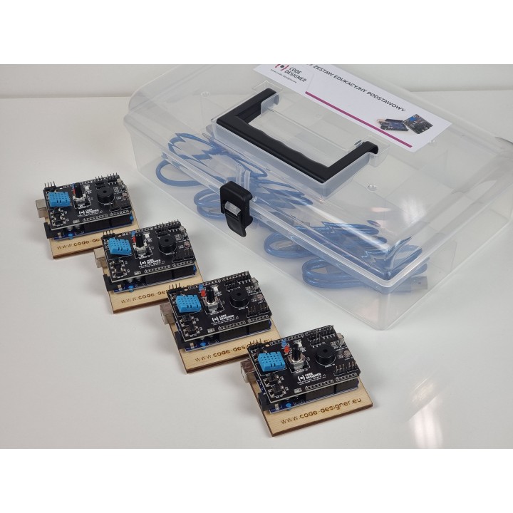 Mała pracownia mikrokontrolerów 4 szt. – wyposaż klasę z Code Designer