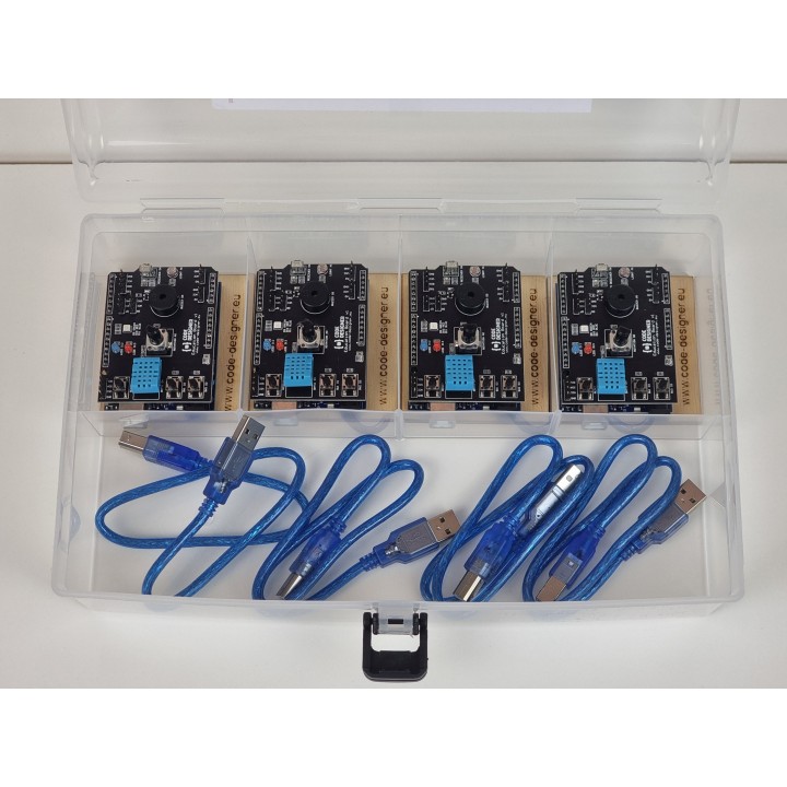 Mała pracownia mikrokontrolerów 4 szt. – wyposaż klasę z Code Designer