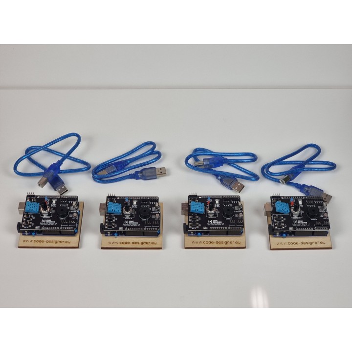 Mała pracownia mikrokontrolerów 4 szt. – wyposaż klasę z Code Designer