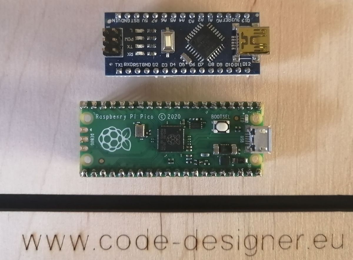 Arduino Nano vs Raspberry Pi Pico - Code Designer