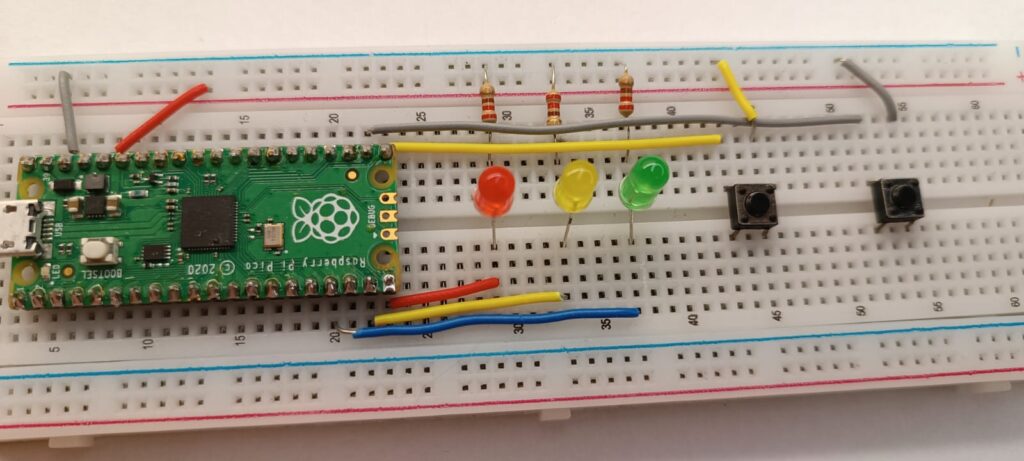 4. Kurs Raspbery Pi Pico - przyciski i diody led 2